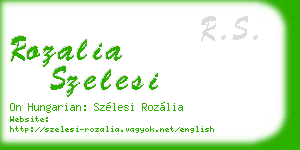 rozalia szelesi business card
